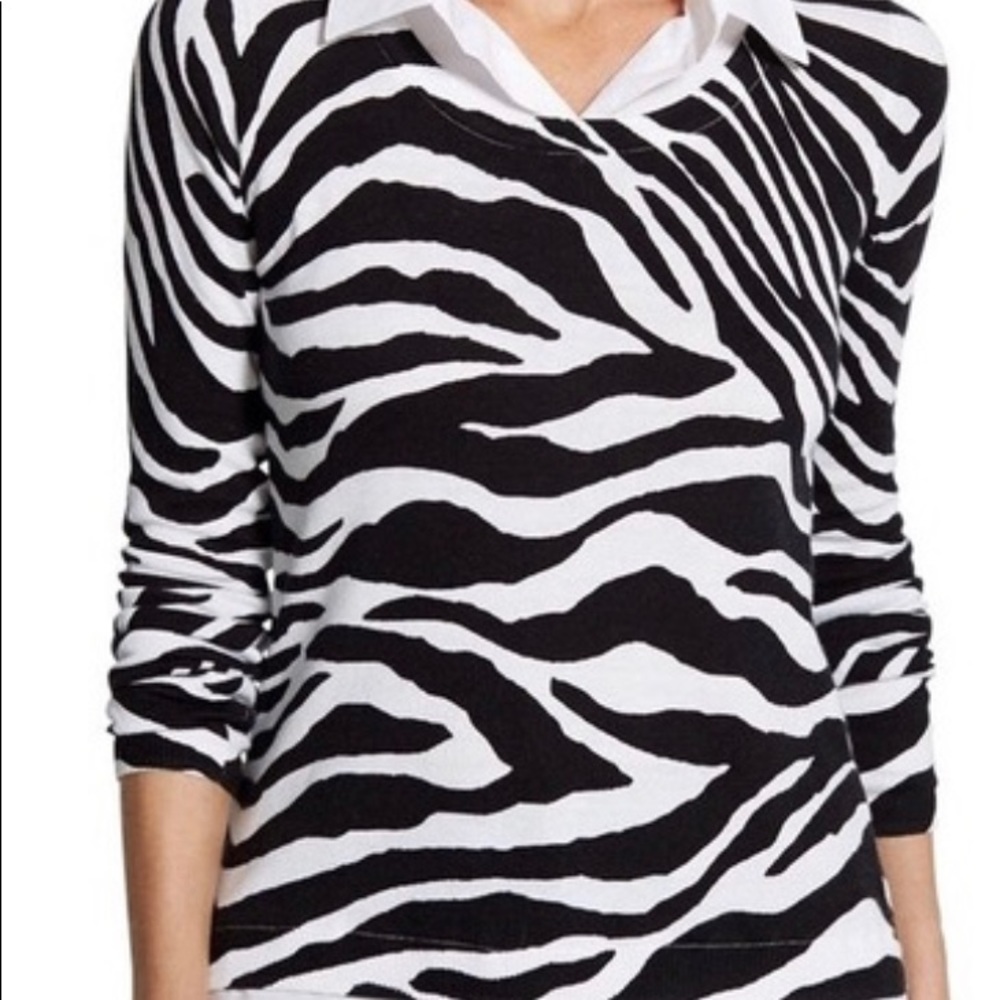 Chico’s Zebra Sweater Size 0